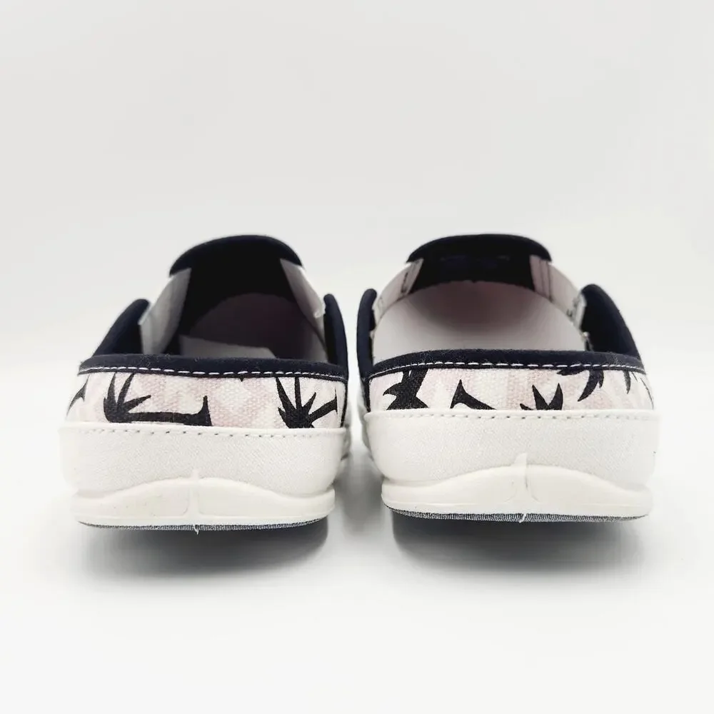 Deer Stags Men's White Palm Print Canvas Spike Indoor/Outdoor Slippers Size 10